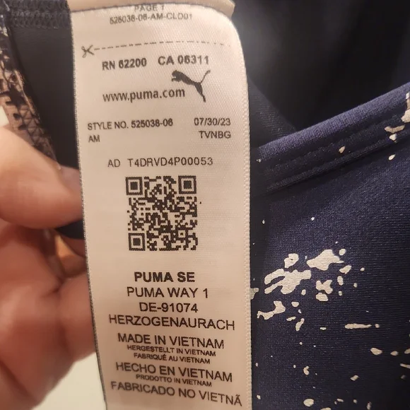 Womens Puma Blue and Silver Padded Sports Bra Size XL - Picture 5 of 6